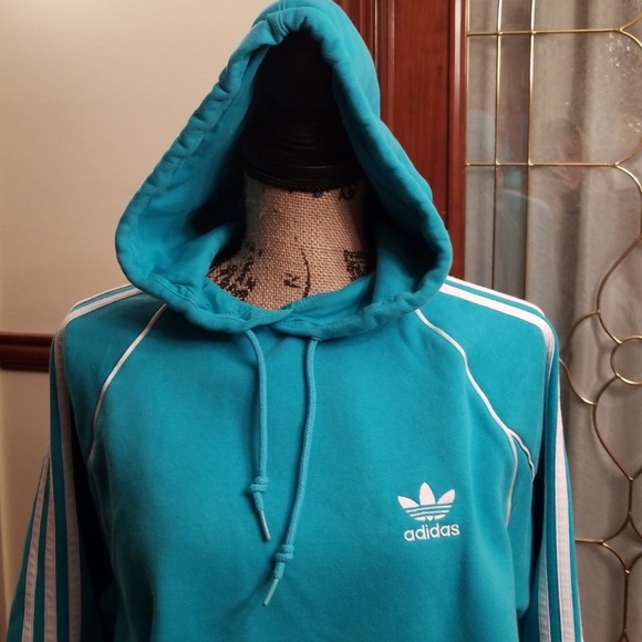adidas Tops | Nwot Adidas Turquoise Hoodie | Poshmark